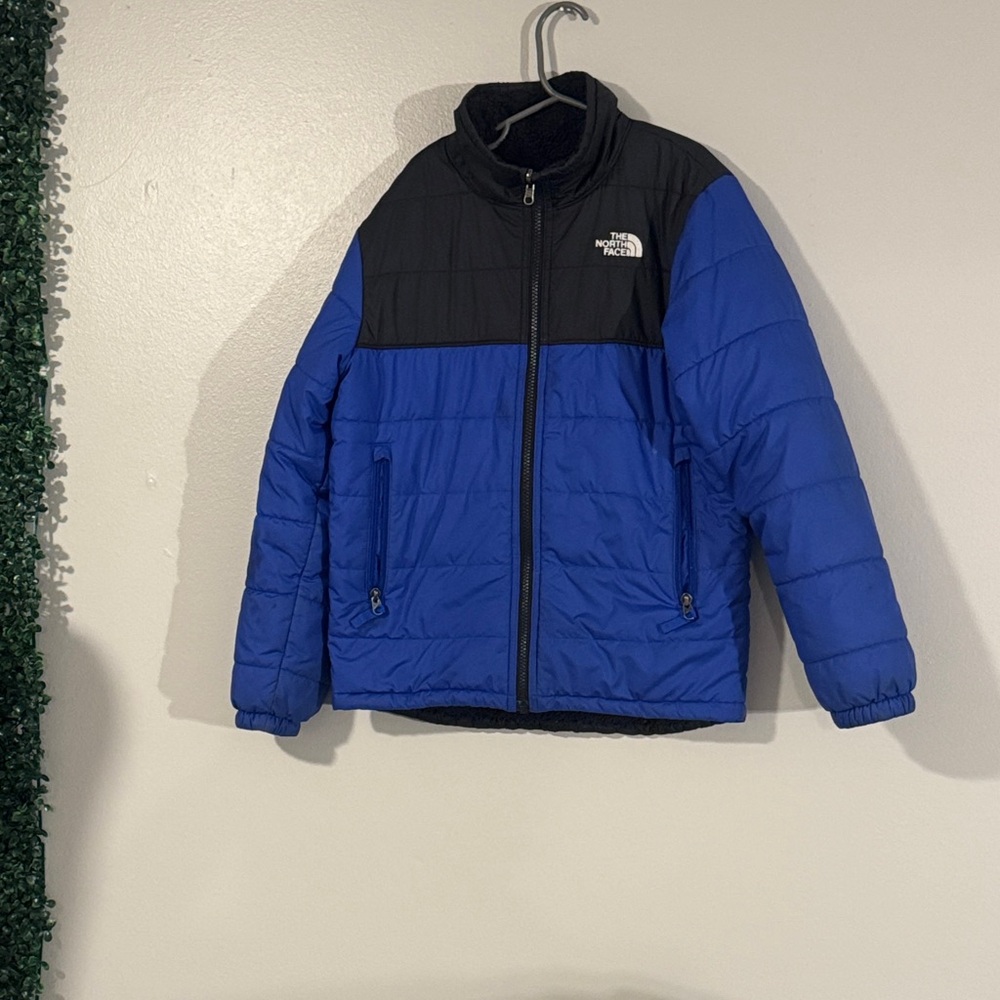 The North Face Kids Blue and Black Puffer Jacket